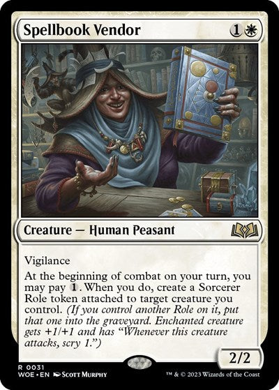 Spellbook Vendor (Wilds of Eldraine) Light Play Foil