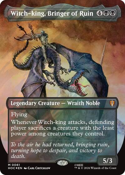 Witch-king, Bringer of Ruin (Borderless) (Surge Foil) (The Hobbit: Eternal-Legal) Near Mint Foil