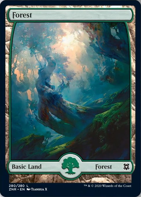 Forest (280) (Zendikar Rising) Near Mint
