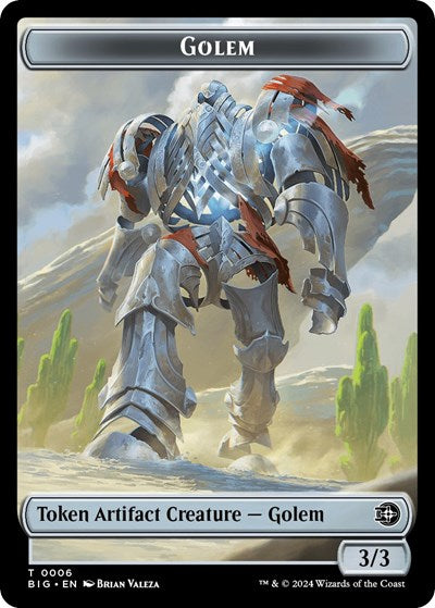 Golem / Plot Double-Sided Token (Outlaws of Thunder Junction: The Big Score) Near Mint