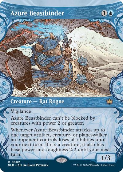 Azure Beastbinder (Showcase) (Bloomburrow) Near Mint Foil