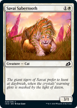 Savai Sabertooth (Ikoria: Lair of Behemoths) Near Mint Foil
