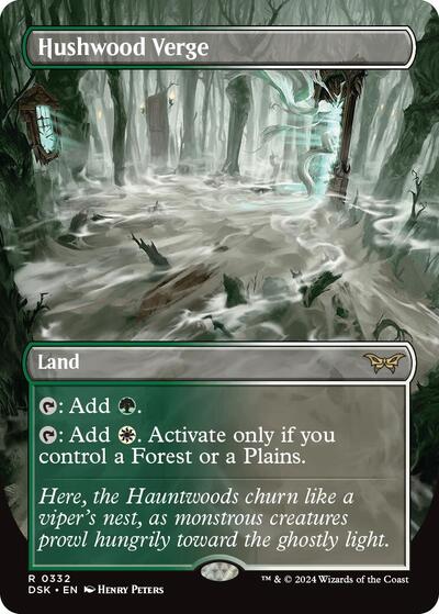 Hushwood Verge (Borderless) (Duskmourn: House of Horror) Near Mint