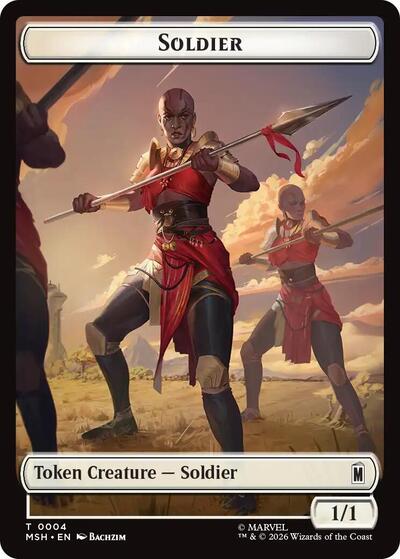 Soldier / Copy Double-Sided Token (Commander: Marvel Super Heroes) Near Mint