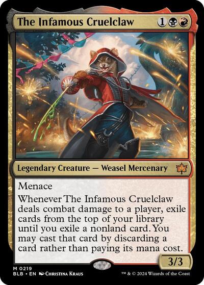 The Infamous Cruelclaw (Bloomburrow) Near Mint Foil
