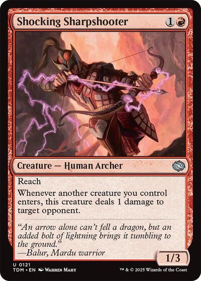 Shocking Sharpshooter (Tarkir: Dragonstorm) Light Play Foil