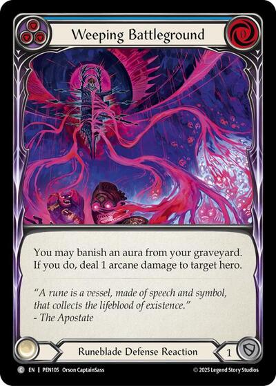Weeping Battleground (Blue) (Compendium of Rathe) Near Mint