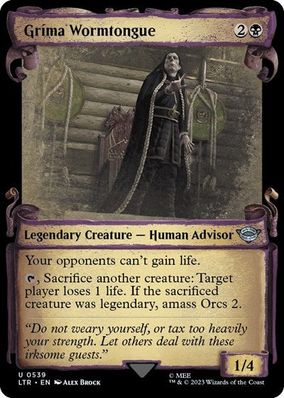 Grima Wormtongue (Showcase Scrolls) (Universes Beyond: The Lord of the Rings: Tales of Middle-earth) Near Mint