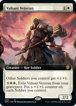 Valiant Veteran (Extended Art) (Dominaria United) Near Mint