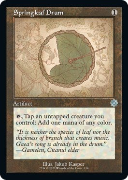 Springleaf Drum (Schematic) (The Brothers' War: Retro Frame Artifacts) Near Mint Foil