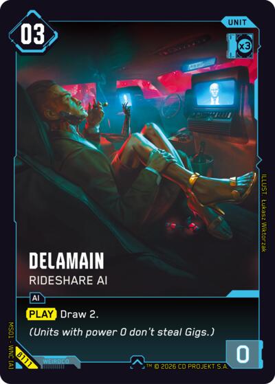 Delamain Rideshare AI (Welcome to Night City - Beta) Near Mint