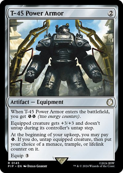 T-45 Power Armor (Universes Beyond: Fallout) Near Mint Foil