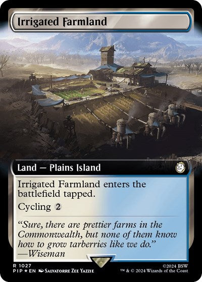 Irrigated Farmland (Extended Art) (Surge Foil) (Universes Beyond: Fallout) Near Mint Foil