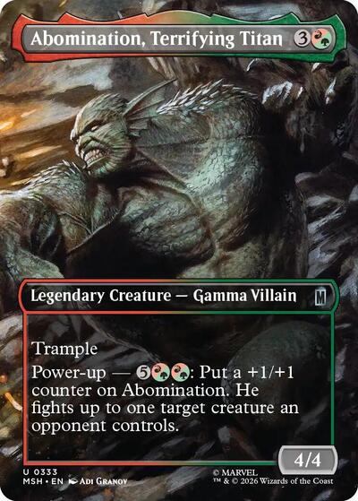 Abomination, Terrifying Titan (Borderless) (Marvel Super Heroes) Near Mint