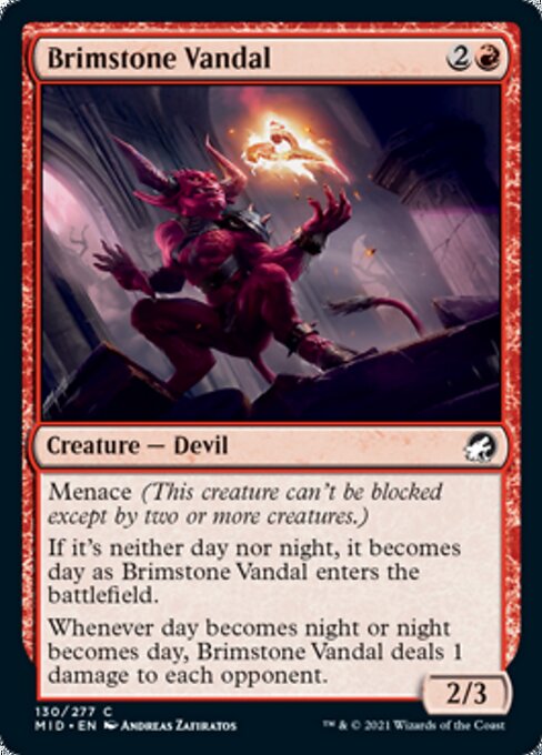 Brimstone Vandal (Innistrad: Midnight Hunt) Near Mint Foil