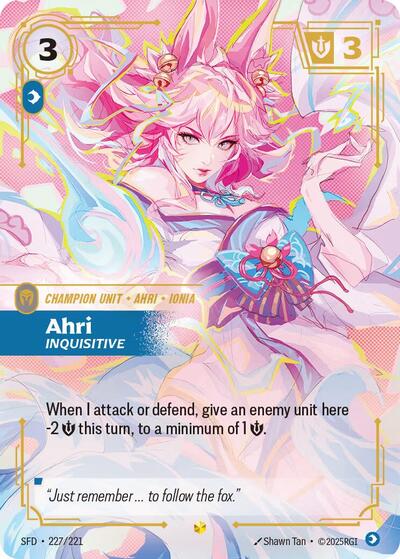 Ahri Inquisitive (Overnumbered) (Spiritforged) Near Mint Foil