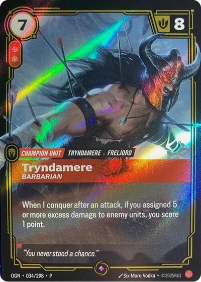 Tryndamere Barbarian (Riftbound Organized Play Promotional Cards) Near Mint Foil