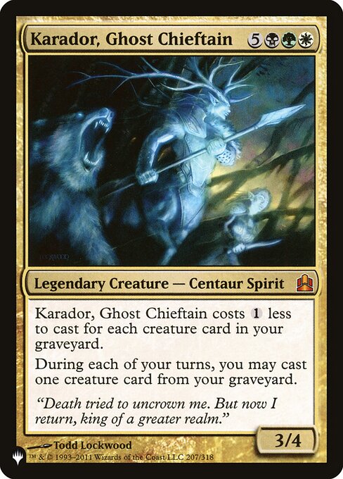 Karador, Ghost Chieftain (The List) Near Mint