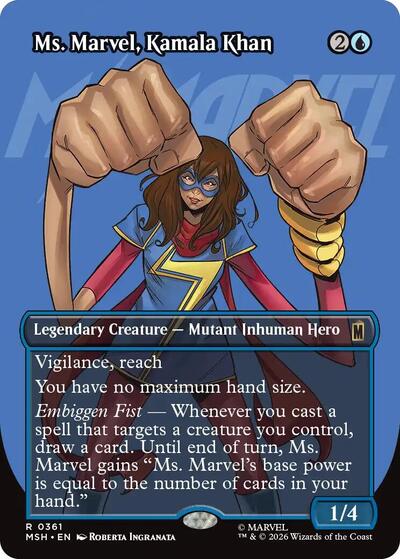 Ms. Marvel, Kamala Khan (Borderless) (Marvel Super Heroes) Near Mint