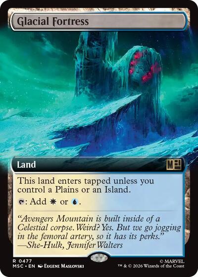 Glacial Fortress (Extended Art) (Commander: Marvel Super Heroes) Near Mint