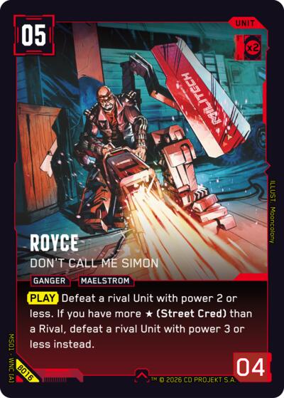 Royce Don't Call Me Simon (Welcome to Night City - Beta) Near Mint