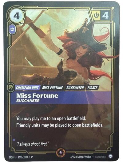 Miss Fortune Buccaneer (Riftbound Organized Play Promotional Cards) Near Mint Foil