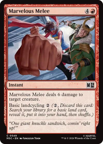 Marvelous Melee (Commander: Marvel Super Heroes) Near Mint Foil