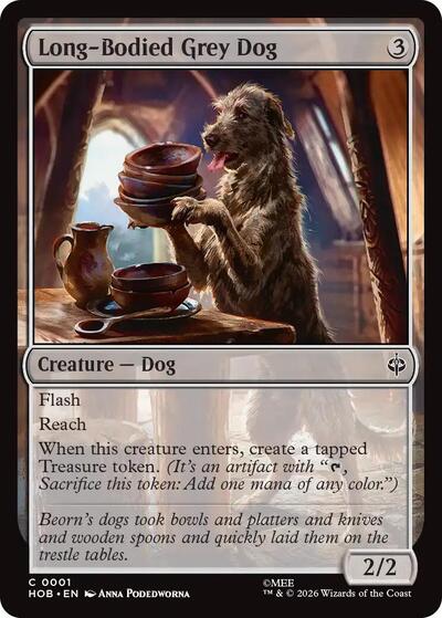 Long-Bodied Grey Dog (The Hobbit) Near Mint Foil
