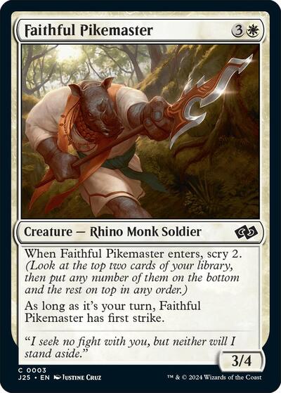 Faithful Pikemaster (Foundations Jumpstart) Near Mint
