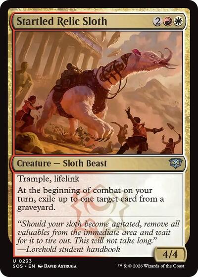 Startled Relic Sloth (Secrets of Strixhaven) Near Mint Foil