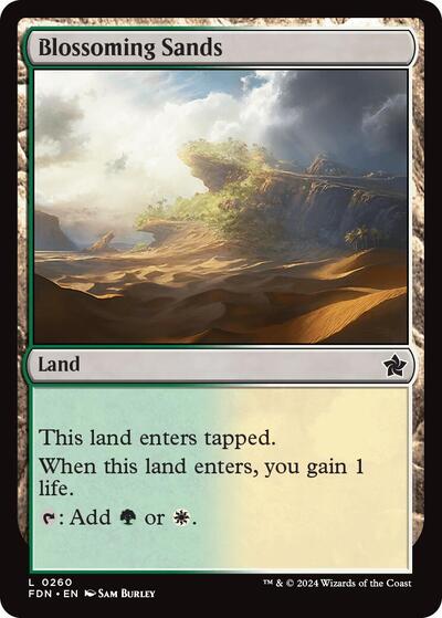 Blossoming Sands (Foundations) Near Mint Foil