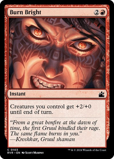 Burn Bright (Ravnica Remastered) Near Mint Foil