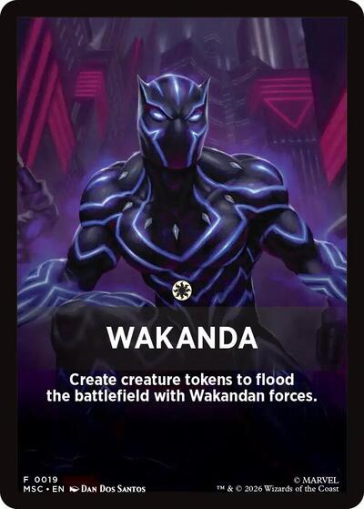 Wakanda Theme Card (Commander: Marvel Super Heroes) Near Mint