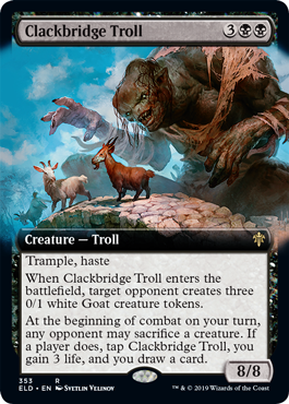 Clackbridge Troll (Extended Art) (Throne of Eldraine) Near Mint