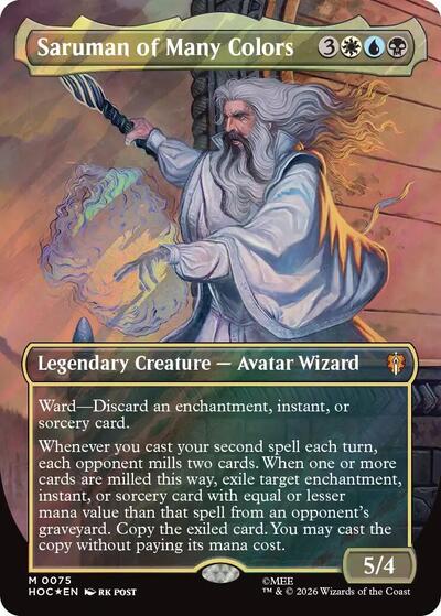 Saruman of Many Colors (Borderless) (Surge Foil) (The Hobbit: Eternal-Legal) Near Mint Foil