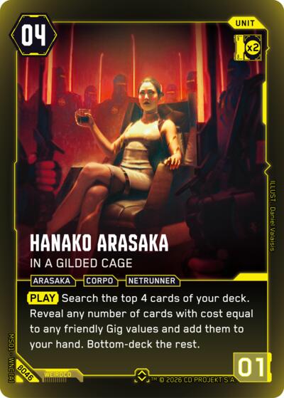 Hanako Arasaka In a Gilded Cage (Rare) (Welcome to Night City - Beta) Near Mint Foil