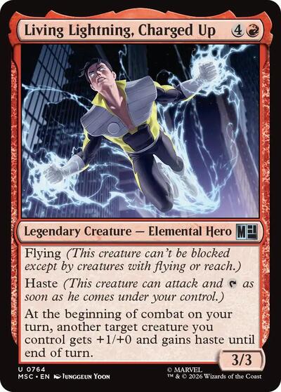Living Lightning, Charged Up (Commander: Marvel Super Heroes) Near Mint Foil