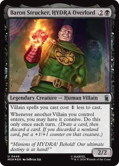 Baron Strucker, HYDRA Overlord (Surge Foil) (Marvel Super Heroes) Near Mint Foil