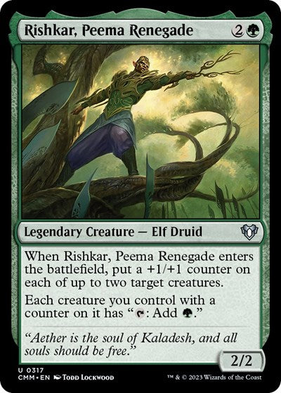 Rishkar, Peema Renegade (Commander Masters) Light Play Foil