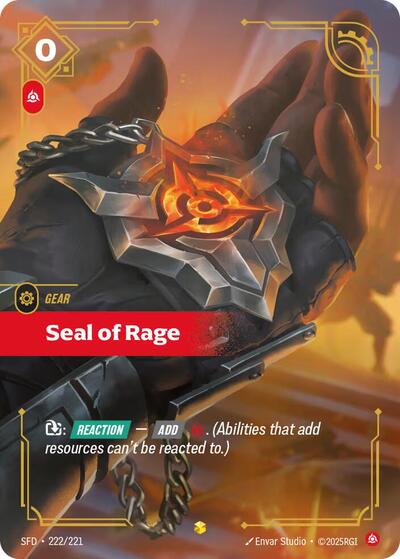 Seal of Rage (Overnumbered) (Spiritforged) Near Mint Foil