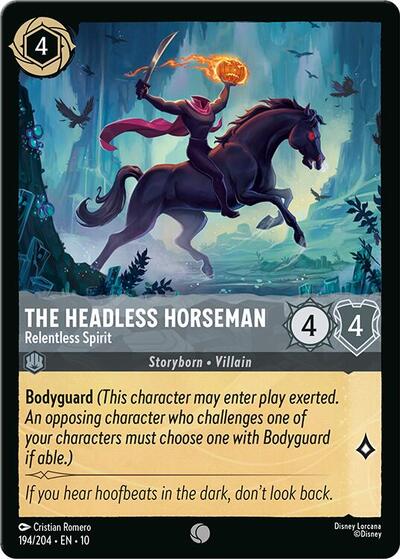 The Headless Horseman - Relentless Spirit (Whispers in the Well) Near Mint Cold Foil