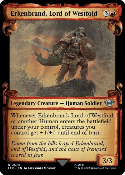 Erkenbrand, Lord of Westfold (Showcase Scrolls) (Universes Beyond: The Lord of the Rings: Tales of Middle-earth) Near Mint
