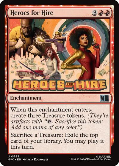 Heroes for Hire (Commander: Marvel Super Heroes) Near Mint Foil