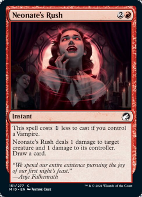 Neonate's Rush (Innistrad: Midnight Hunt) Near Mint Foil
