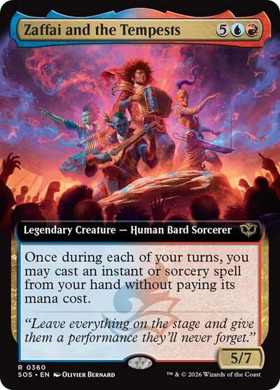 Zaffai and the Tempests (Extended Art) (Secrets of Strixhaven) Near Mint
