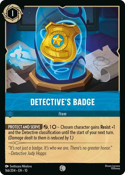 Detective's Badge (Whispers in the Well) Near Mint Cold Foil