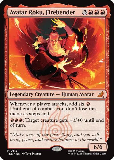 Avatar Roku, Firebender (Avatar: The Last Airbender: Eternal-Legal) Near Mint Foil