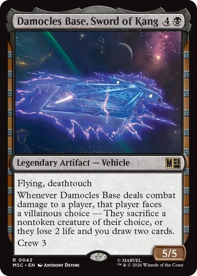 Damocles Base, Sword of Kang (Surge Foil) (Commander: Marvel Super Heroes) Near Mint Foil