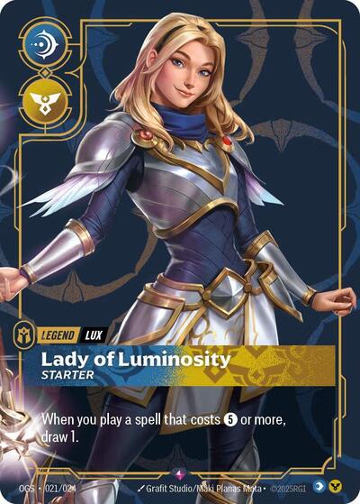 Lux Lady of Luminosity (Metal) (Riftbound Organized Play Promotional Cards) Near Mint Foil