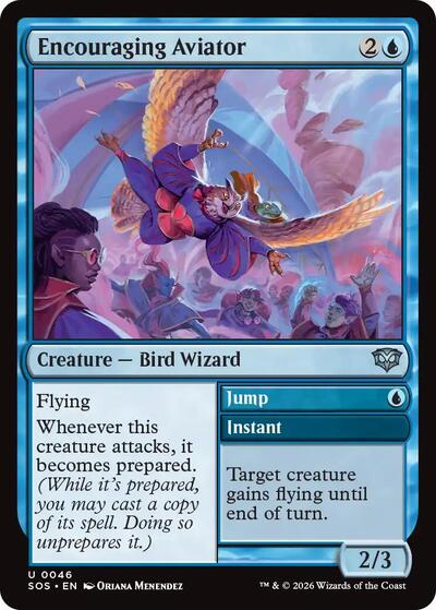 Encouraging Aviator (Secrets of Strixhaven) Near Mint Foil